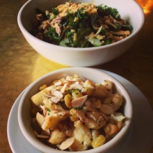 Gluten-free salad and cauliflower from Tiny's and the Bar Upstairs